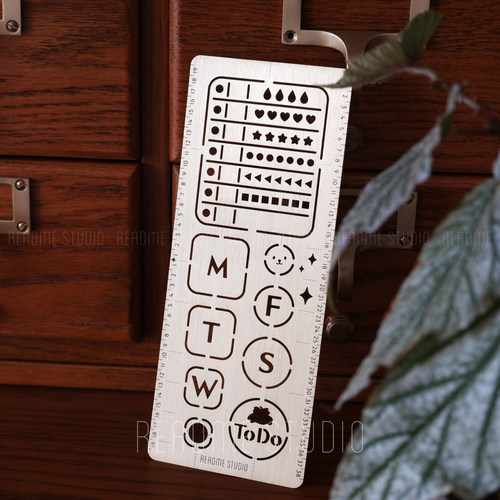 bujo尺3.0黄铜模板尺五欧同款