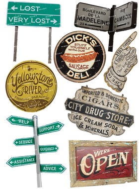 大号F0046-03怀旧复古物品潮牌笔记本电脑手机吉他旅行拉杆箱贴纸