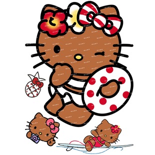 黑皮hello kitty凯蒂猫动漫笔记本电脑冲浪电动车旅行行李箱贴纸