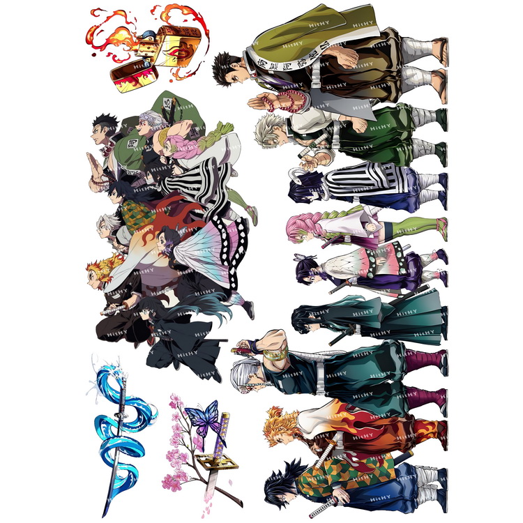 鬼灭之刃九柱展动漫电动车贴纸