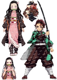 大号F0335-01鬼灭之刃卡通动漫笔记本电脑汽车旅行拉杆箱防水贴纸