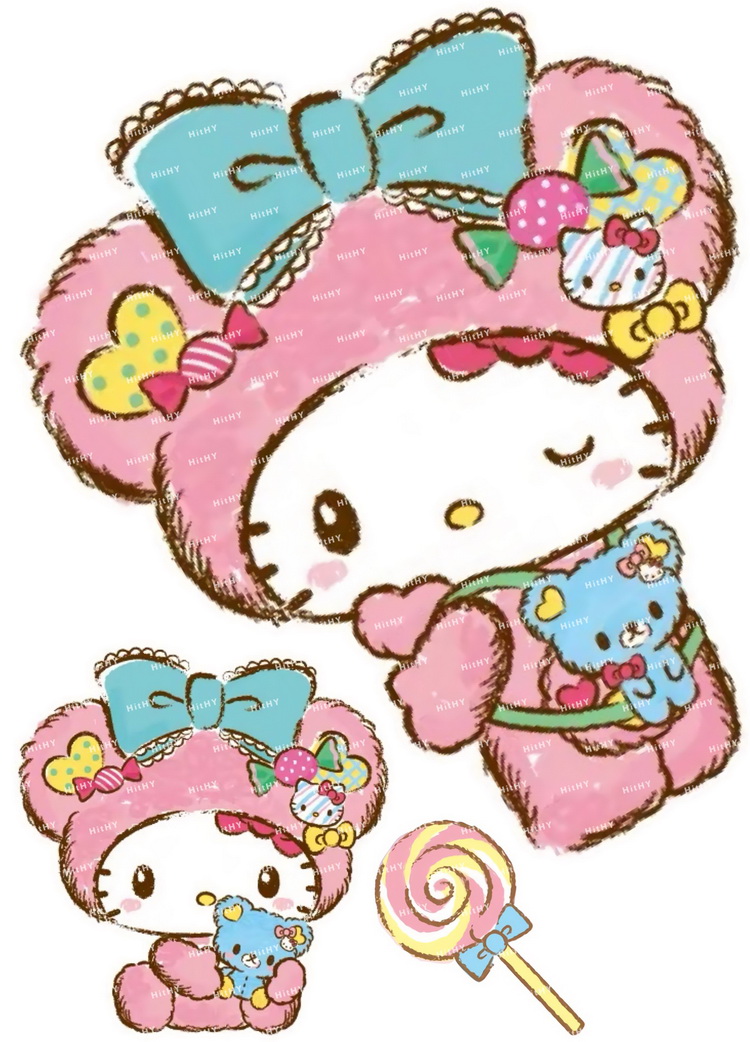 小号F0290-06动漫hello kitty笔记本电脑吉他手机旅行拉杆箱贴纸