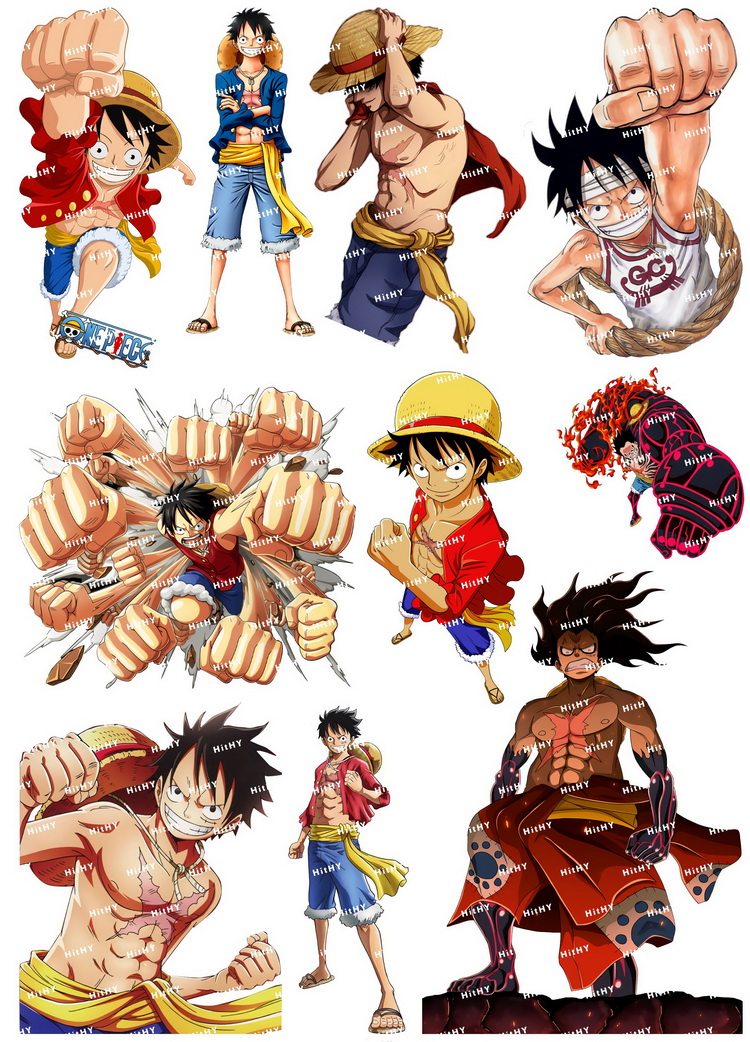 中号f0328-09海贼王路飞动漫笔记本电脑吉他杯手机旅行拉杆箱贴纸