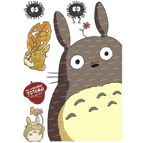 小号F0007-07龙猫Totoro卡通动漫笔记本电脑手机旅行拉杆箱贴纸