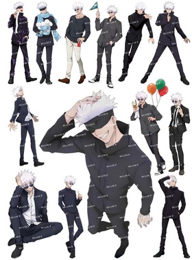 大号F0379-18咒术回战五条悟动漫笔记本电脑吉他旅行拉杆箱贴纸