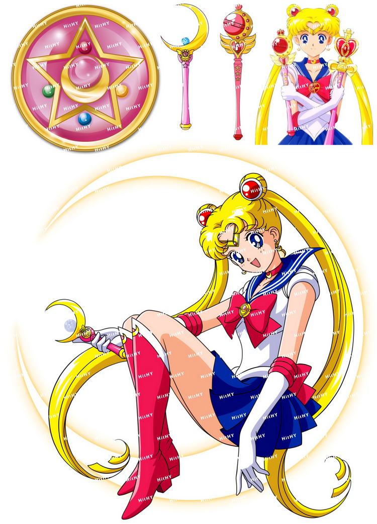 中号F0333-05美少女战士SailorMoon卡通动漫笔记本旅行拉杆箱贴纸
