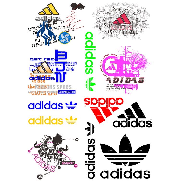 F0033-04adidas三叶草潮牌个性电脑手机吉他旅行拉杆箱电动车贴纸