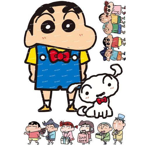 大号F0027-15蜡笔小新卡通动漫笔记本电脑吉他手机旅行拉杆箱贴纸