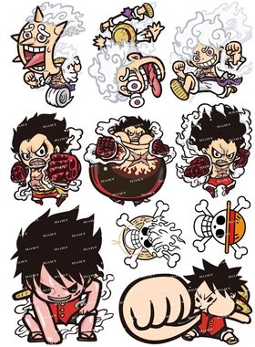 海贼王路飞尼卡动漫电脑笔记贴纸
