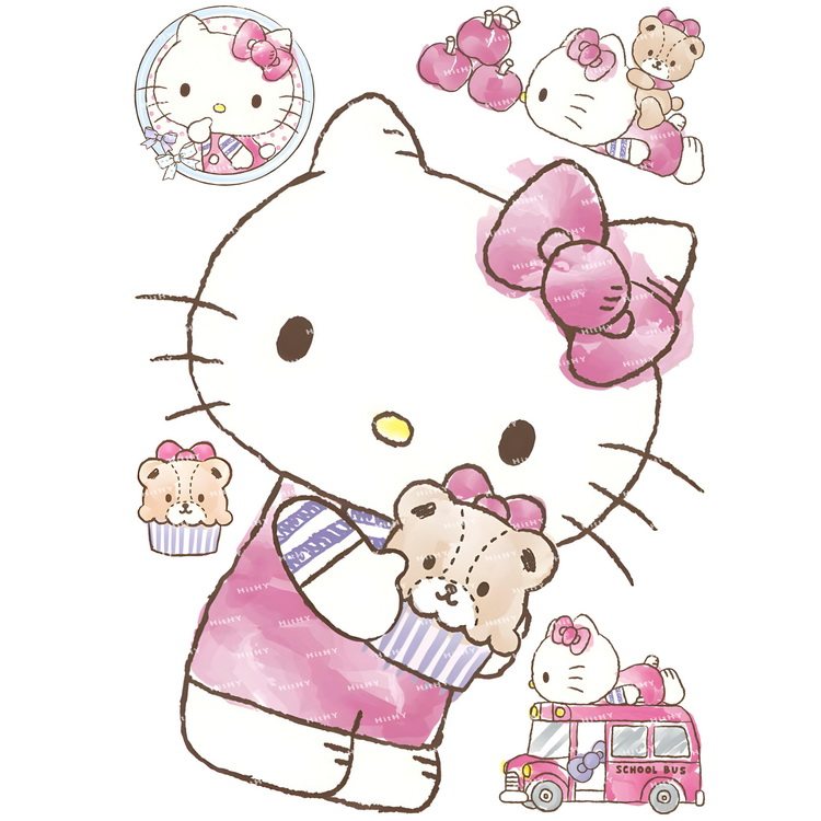 凯蒂可爱卡通ipad个性手绘动漫kitty贴纸猫电脑电动车行李旅行箱