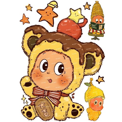 星星人招吉大吉贴纸可爱萌电脑