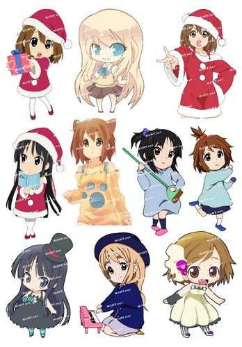中号F0223-04轻音少女卡通动漫笔记本死飞结它旅行拉杆箱贴纸防水