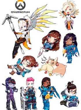 小号F0257-05守望先锋OW动漫笔记本电脑手机旅行拉杆箱贴纸防水