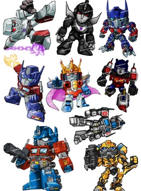 大号F0042-04变形金刚-卡通动漫电影笔记本手机汽车旅行箱贴纸