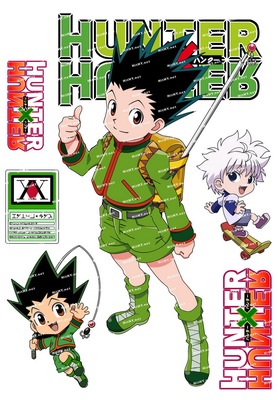 中号全职猎人卡通动漫旅行箱贴纸