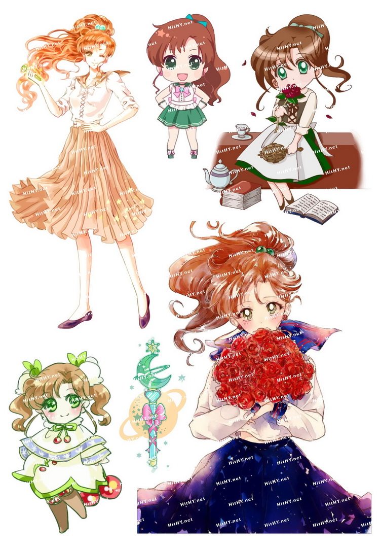 小号f0110-22美少女战士木野真琴卡通动漫电脑手机旅行拉杆箱贴纸