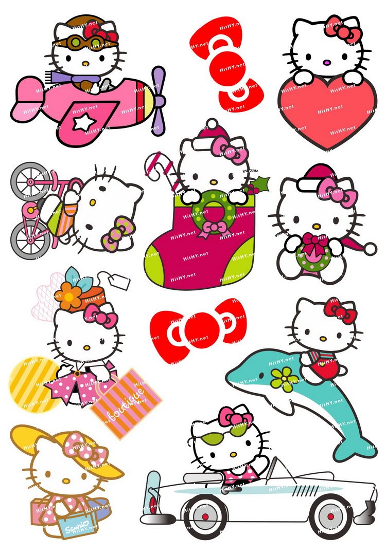 中号f0023-06 猫-卡通电脑贴纸旅行拉杆箱贴纸