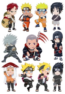 小号F0076-06火影忍者NARUTO卡通动漫笔记本电脑旅行箱贴纸防水