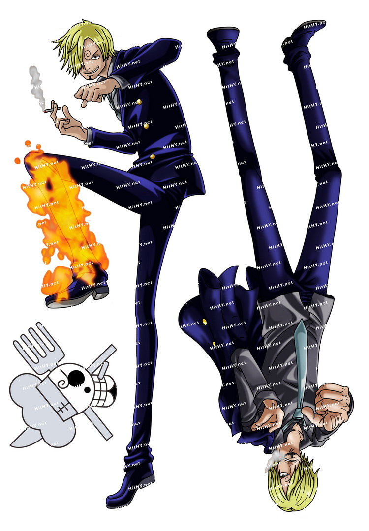 小号F0019-10海贼王卡通动漫笔记本旅行拉杆箱贴纸防水