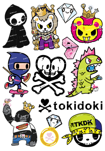 中号f0057-01 tokidoki tkdk潮流服装潮牌笔记本旅行箱贴纸防水