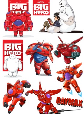 小号F0025-01大白超能陆战队Big Hero6 卡通动漫可爱萌旅行箱贴纸