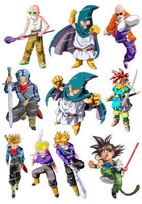 中号F0080-40龙珠超DRAGON BALL卡通动漫笔记本旅行拉杆箱贴纸