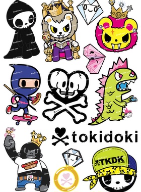 小号F0057-01 tokidoki TKDK潮流服装潮牌笔记本旅行箱贴纸防水