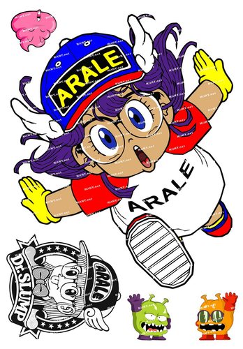 大号F0060-05阿拉蕾IQ博士卡通动漫笔记本电脑旅行拉杆箱贴纸防水