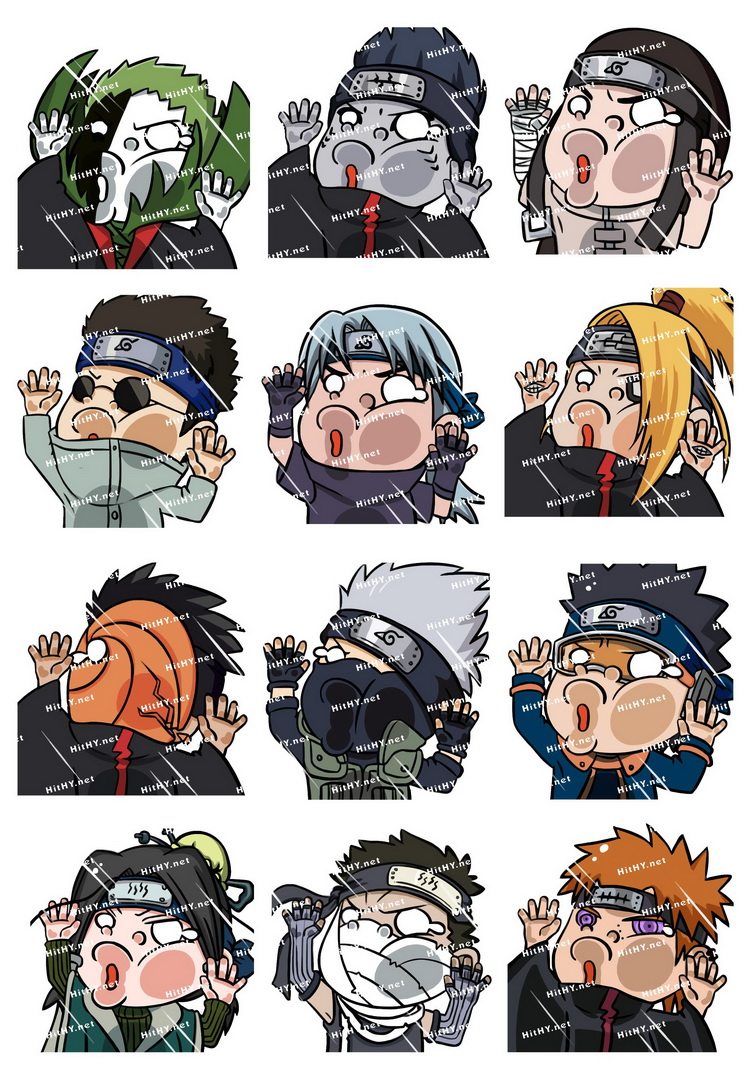 中号f0115-08搞笑贴玻璃火影忍者卡通动漫电脑手机旅行拉杆箱贴纸