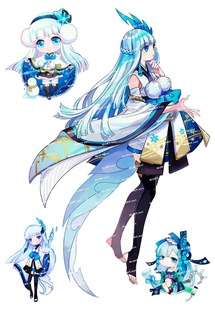 大号F0252 卡通动漫电脑手机旅行拉杆箱贴纸防水 22阴阳师雪女Q版