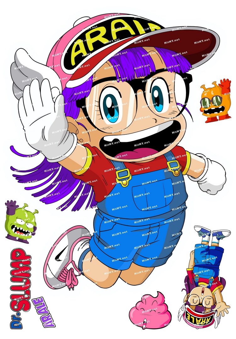 大号f0060-06阿拉蕾iq博士卡通动漫笔记本电脑旅行拉杆箱贴纸防水