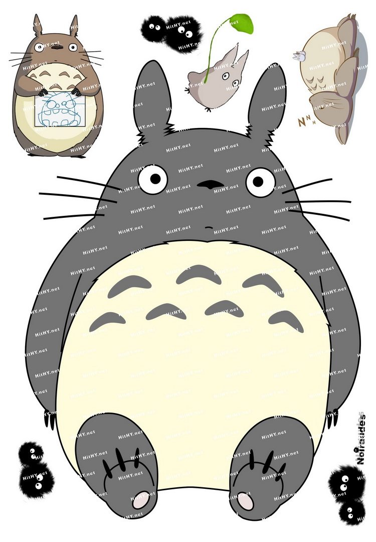 中号f0007-06龙猫totoro卡通动漫笔记本电脑手机手机旅行箱贴纸