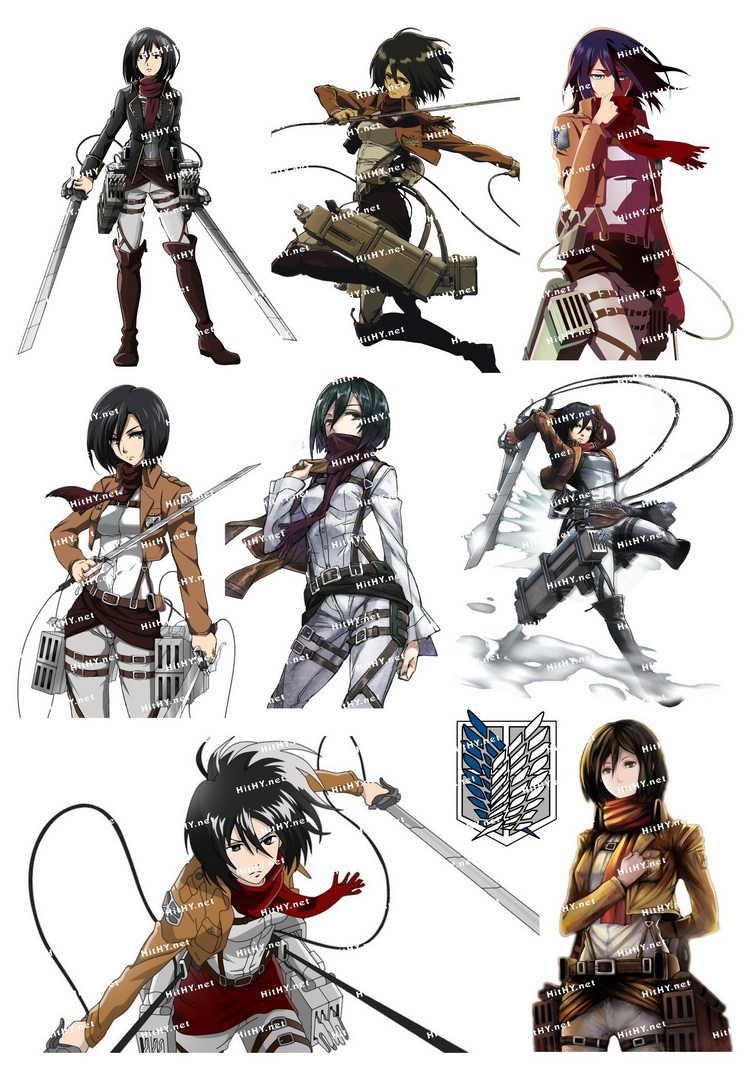 中号f0055-16进击的巨人艾伦三笠利威尔军长动漫电脑旅行箱贴纸