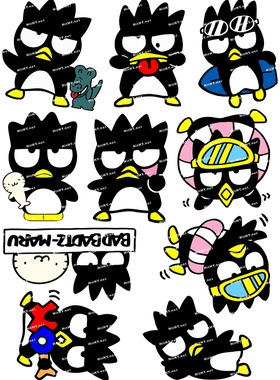 大号F0112-01酷企鹅XO仔卡通电脑手机动漫可爱萌笔记本旅行箱贴纸