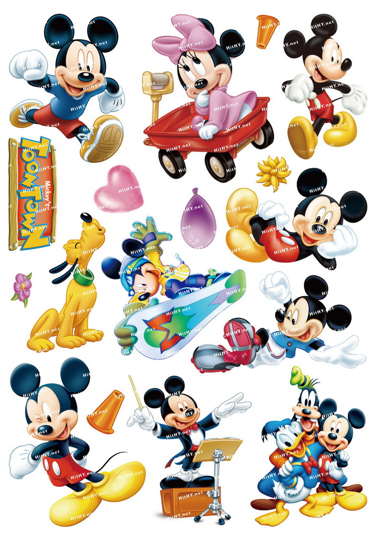 米奇卡通动漫笔记本旅行箱贴纸