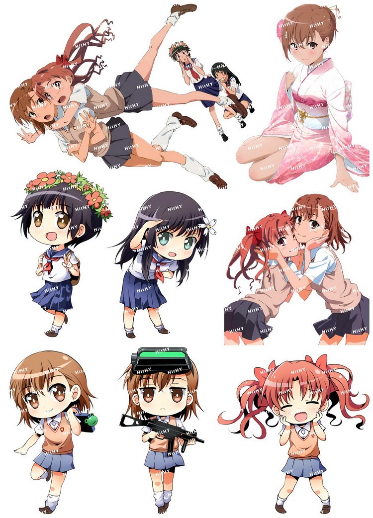 小号f0297-01科学超电磁炮misaka mikoto动漫电脑手机旅行箱贴纸