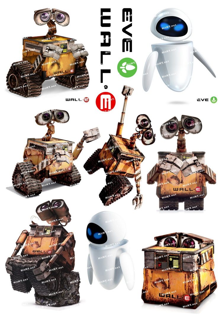 大号f0088-01机器人总动员wall e瓦力迪士尼卡通电影旅行箱贴纸
