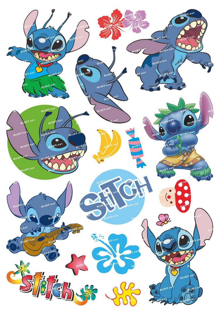 中号f0012-02史迪仔 史迪奇星际宝贝 卡通可爱萌笔记本旅行箱贴纸