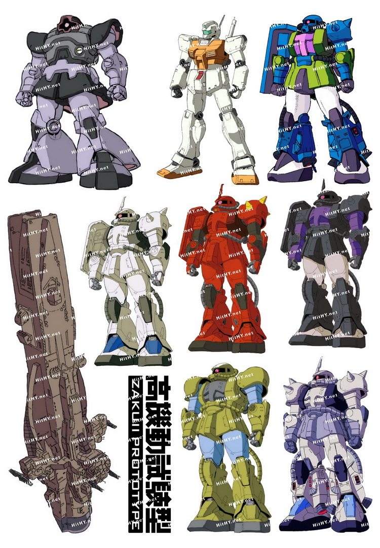 小号f0282-08高达gundam扎古zaku水怪msv-r动漫电脑旅行拉箱贴纸