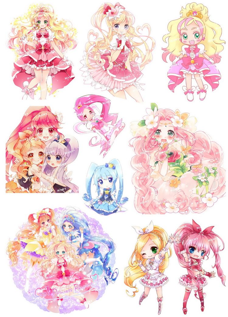 大号f0306-02go princess光之美少女动漫笔记本电脑旅行拉箱贴纸