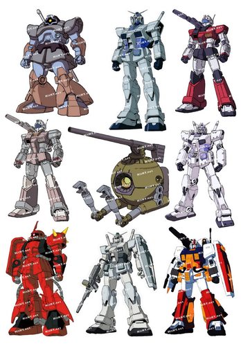 小号F0282-04高达GUNDAM扎古ZAKU水怪MSV动漫电脑手机旅行箱贴纸