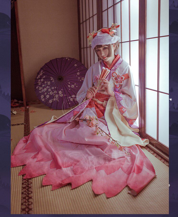 北熊cosplay服装出租 樱花妖cos服 桃花妖 未觉醒 白无垢 和服