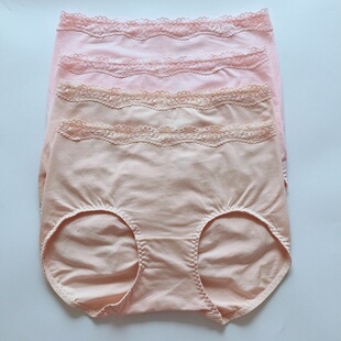 康妮雅家居服柔软舒适棉+莱卡高腰提臀平角女士内裤B21004(2条