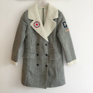 康妮雅家居服时尚休闲时装中长开衫翻领女羊毛绒外套54192535外穿