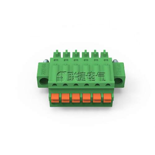 LC6M-3.5/3.81 Elinker 小间距带法兰弹簧式对插PCB端子 CE UL