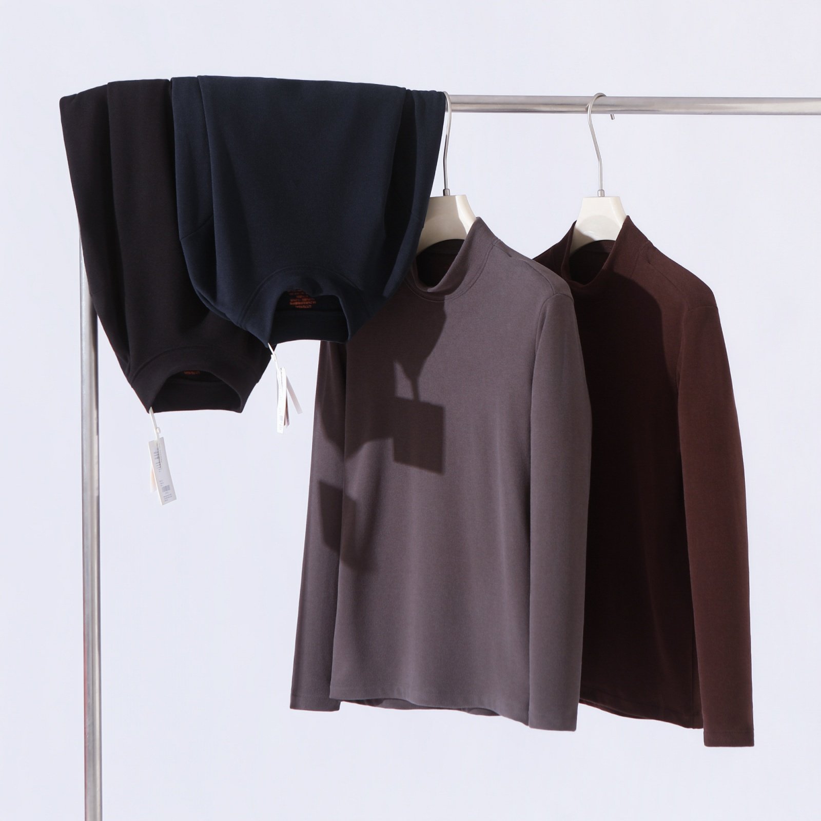 2025秋季新款男士磨毛保暖德绒面料净版半高领打底衫内搭修身上衣,男装,卫衣,淘宝优惠券,粉丝福利购,淘宝优惠卷