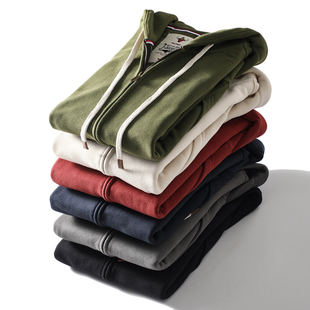 连帽拉链开衫 纯色基本款 卫衣外套 400克一体抓绒男士 23年秋天新款