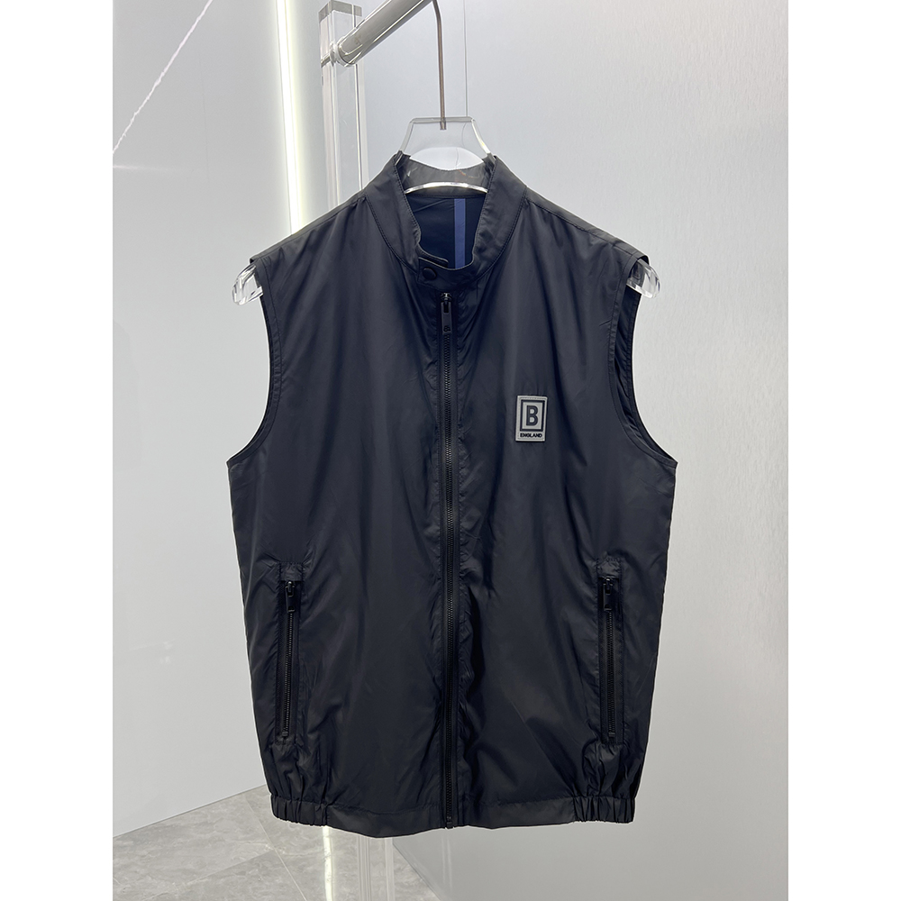 高端潮牌欧货2025年春夏新款欧洲站时尚立领薄款男士马甲坎肩外套