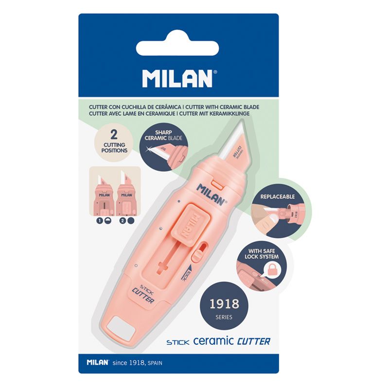 西班牙进口MILAN迷你美工刀锋利安全开箱美术刀陶瓷刀拆快递神器图片