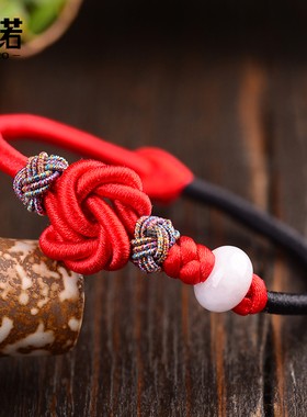 手工编织翡翠玉红绳手链2024龙本命年同心结男女情侣款手绳饰品